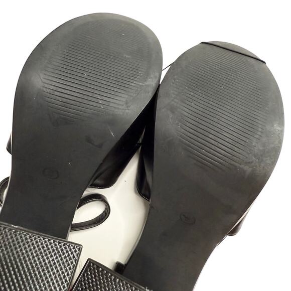 Rampage Open Toe Ankle Strap Patricia Platform Block Heel Sandals Size 8 Black - Picture 13 of 15